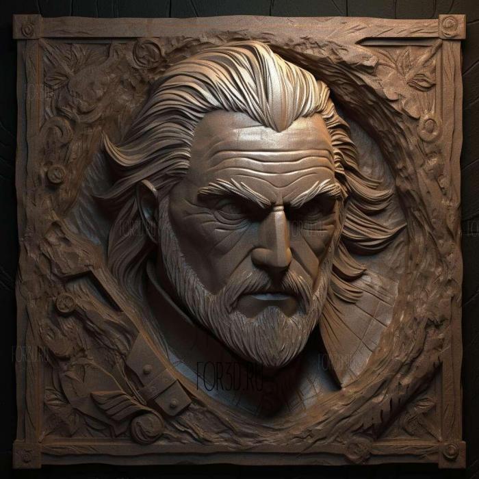 Geralt 2 stl model for CNC